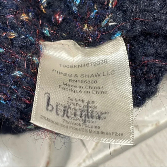 Veronica Beard Beckia Metallic Alpaca Blend Knit Sweater XS Navy Blue - Picture 12 of 15